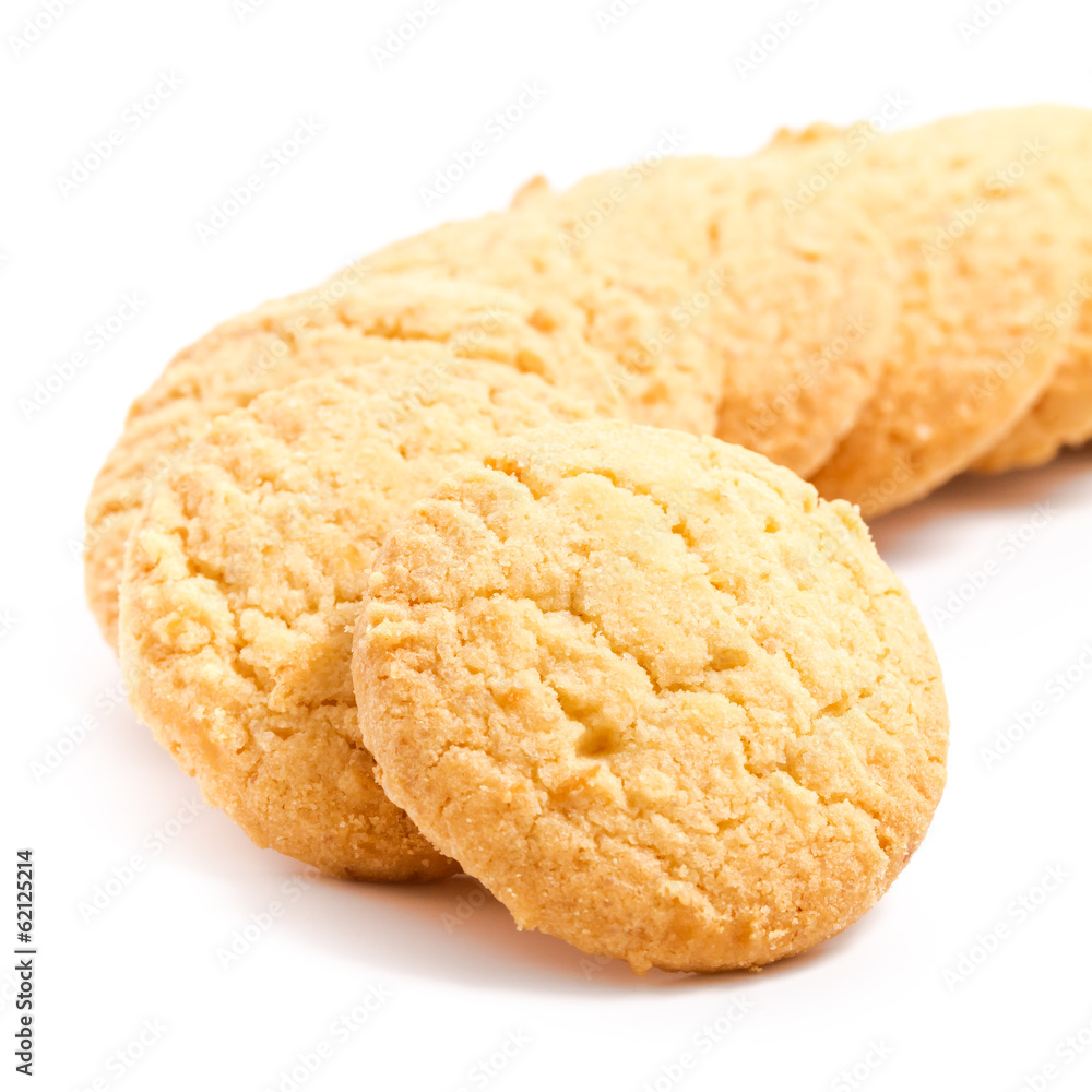 Milk cookies isolated on white background Milk cookies isolated on white background
