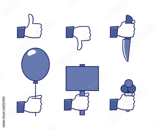 Social network hands set