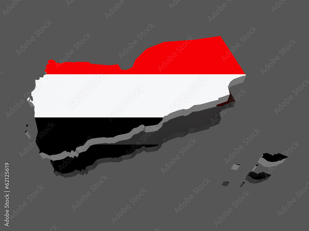 Fototapeta premium Map of Yemen.