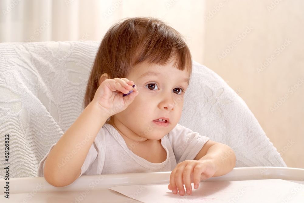 Little girl drawing Little girl drawing