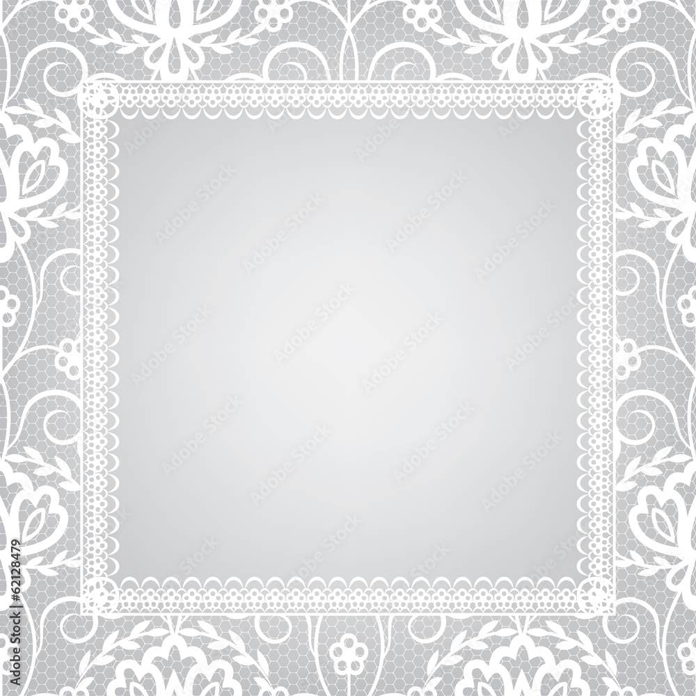 lace floral frame