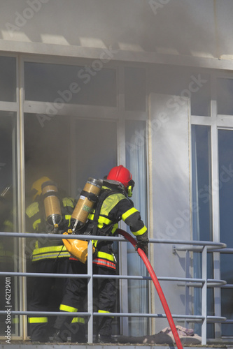 Pompiers en intervention
