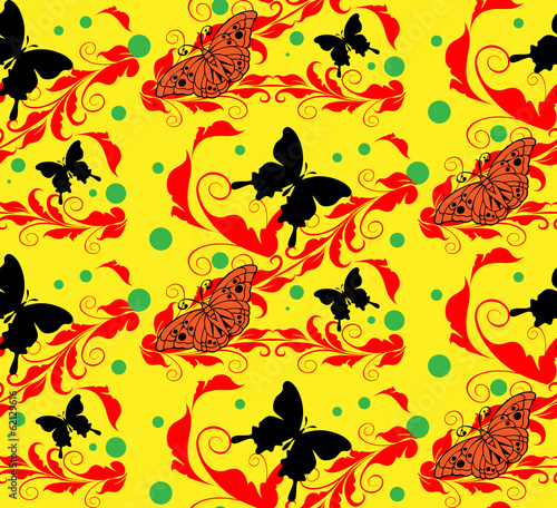 vector. floral background. seamless pattern. wallpaper © PETR BABKIN