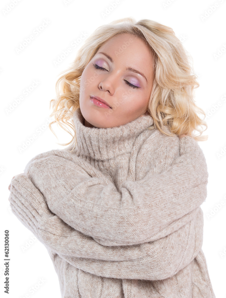 Young woman in a warm sweater
