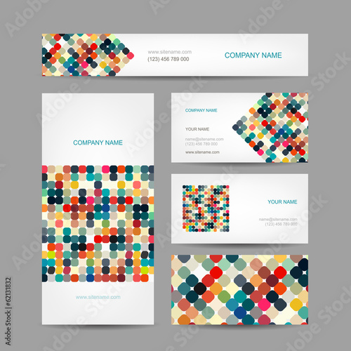 Set of abstract creative business cards design © Kudryashka