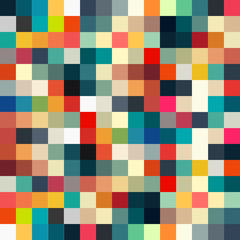 Wandcirkels Mozaïek patronen Retro geometrisch patroon in pastel  © Kudryashka