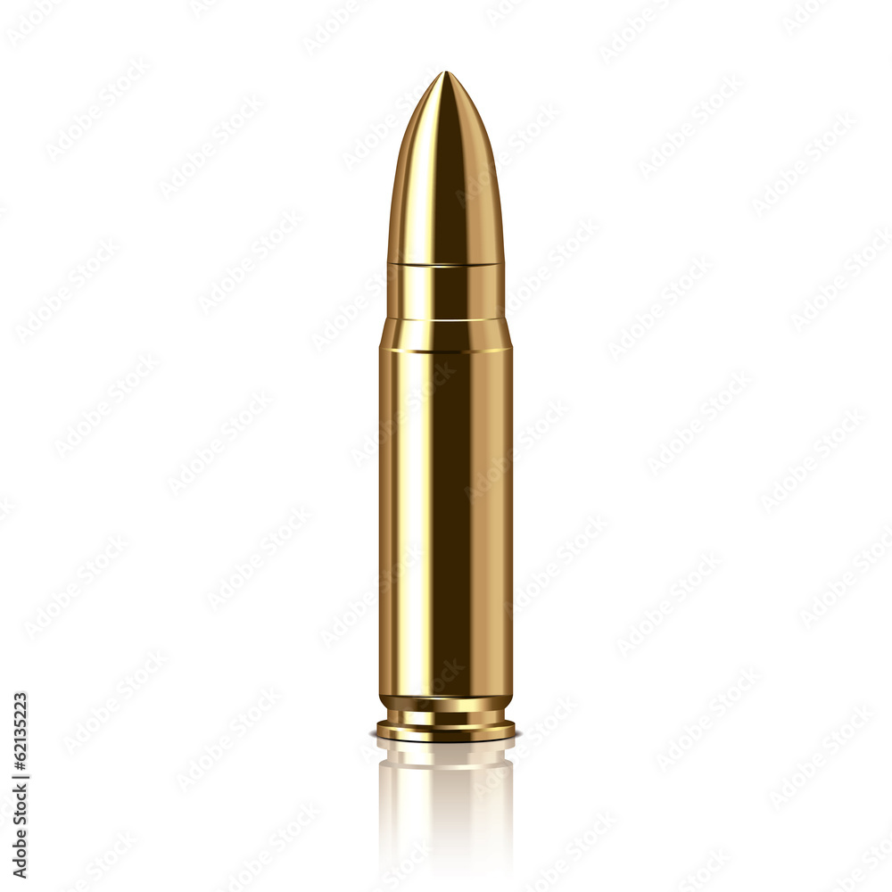 Rifle bullet vector illustration - obrazy, fototapety, plakaty 