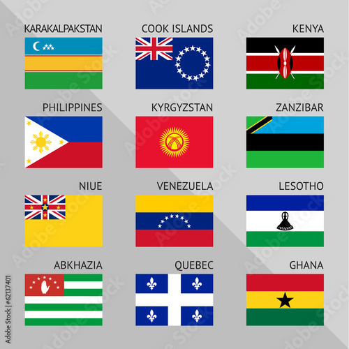 Flags of world, flat. Set number 16 Free Download Flags of world, flat. Set number 16 - GFXLoad