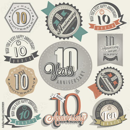 Vintage style 10 anniversary collection