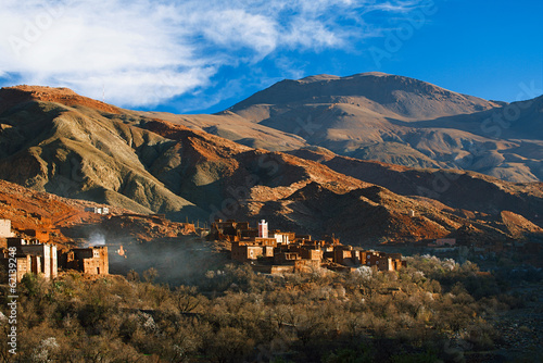 Photos traditional  berbers village in High Atlas Mountain