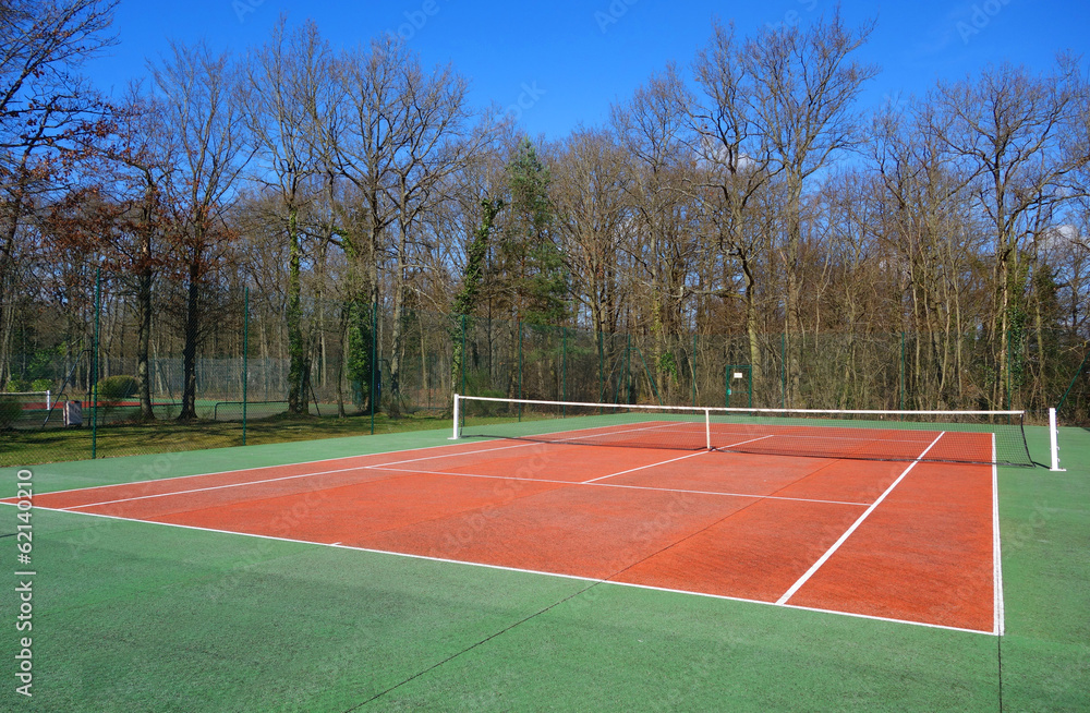 Fototapeta premium Terrain de tennis en plein air