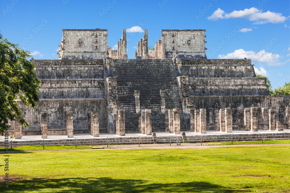 Temple of the Warriors in Chichen Itza complex, Yucatan, Mexico