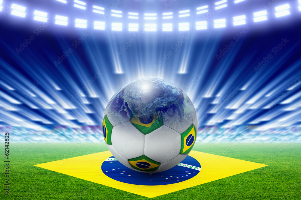 Naklejka premium Piłka nożna w Brazylii