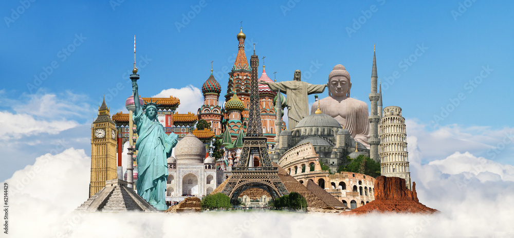 Obraz premium Travel the world monuments concept