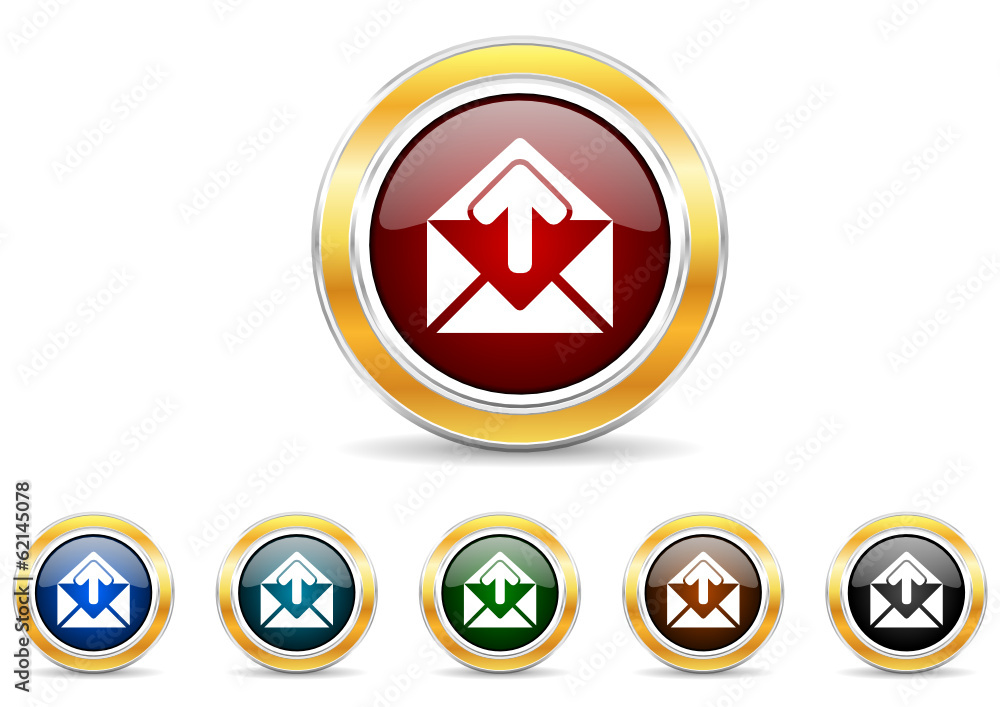 mail icon vector set mail icon vector set