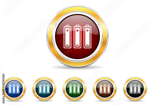 battery icon vector set