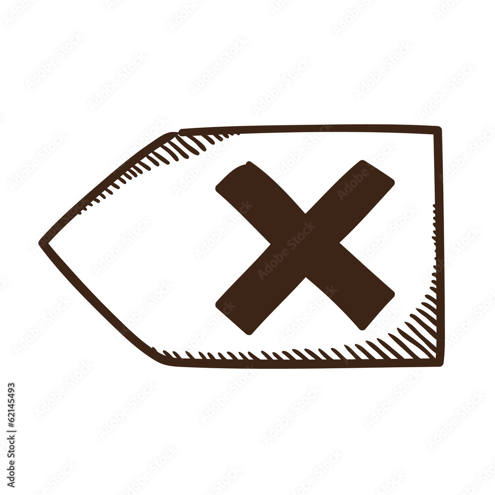 Obraz premium Delete, decline, rejected symbol.