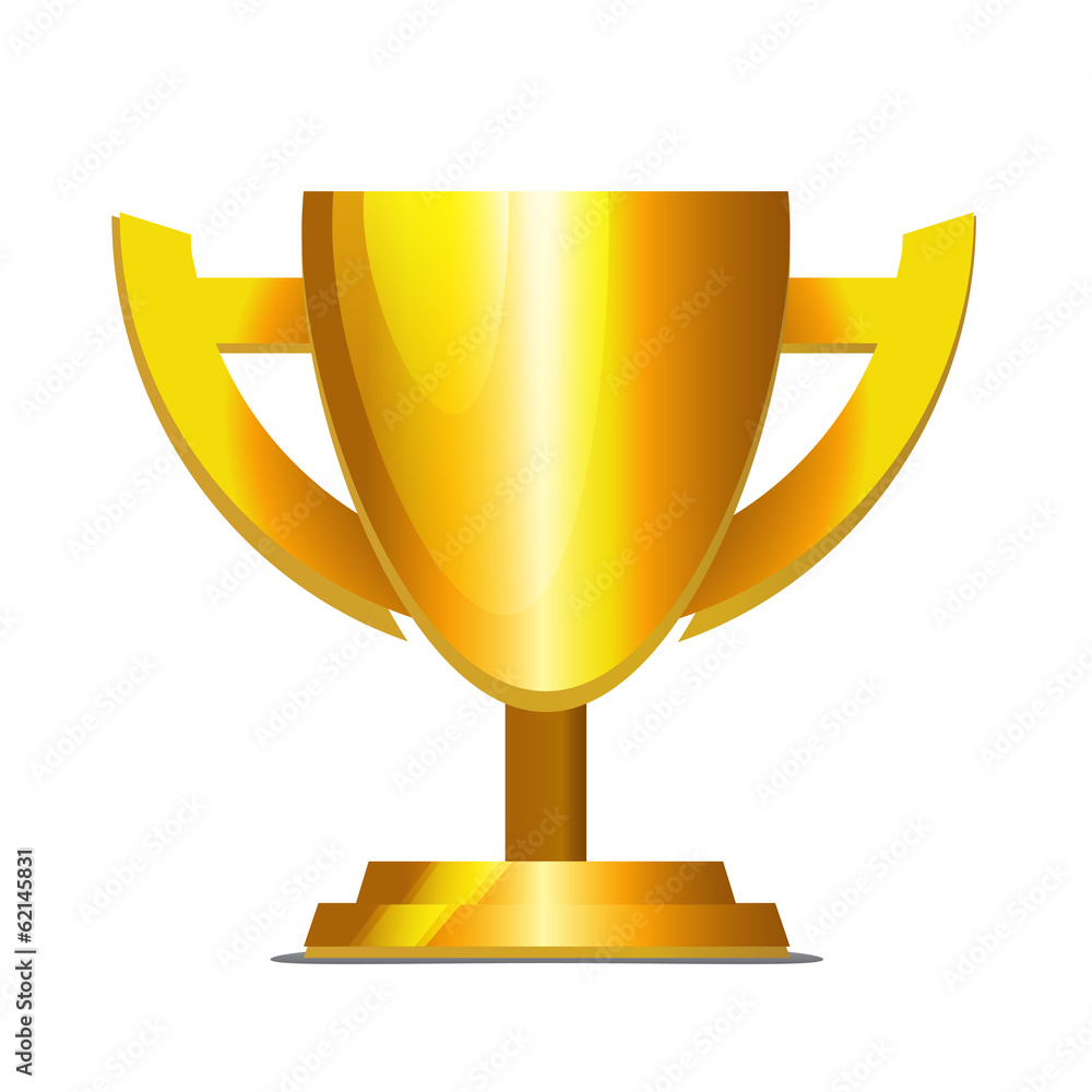 Golden Cup isolated on white background Golden Cup isolated on white background