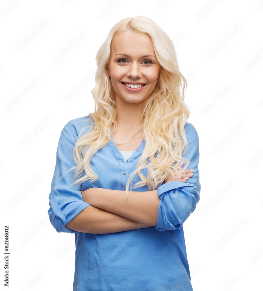 smiling girl in casual clothes smiling girl in casual clothes