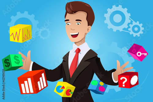 Businessman having an idea concept