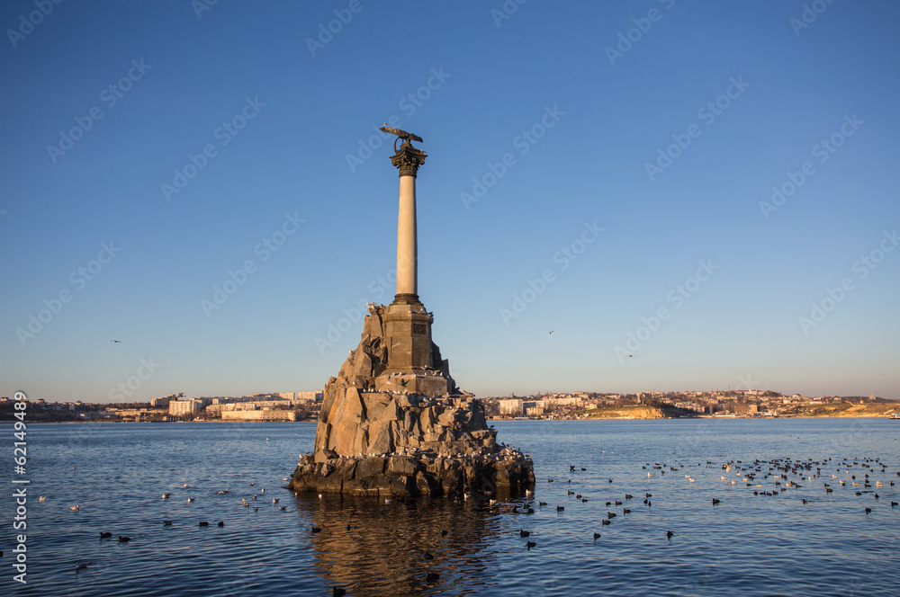 Fototapeta premium Monument to the Scuttled Warships in Sevastopol, Ukraine