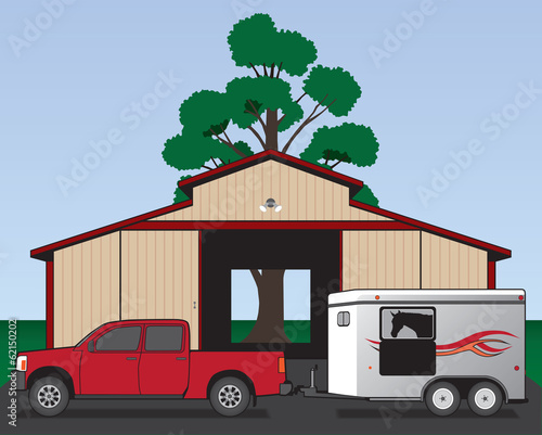 Horse barn