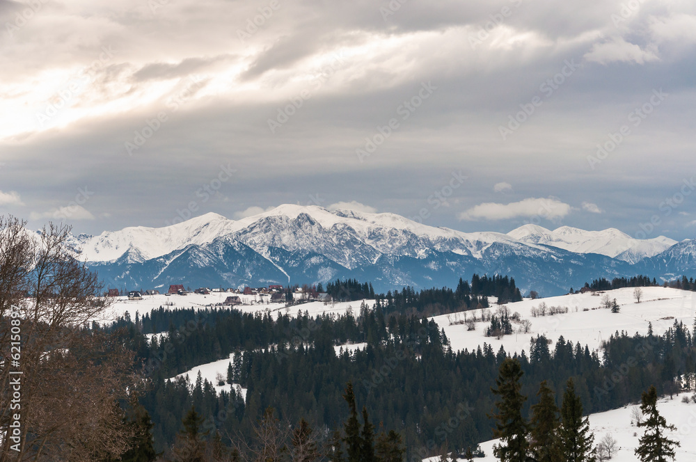 Tatra Mountains on a cloudy day