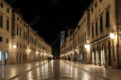 Night view of Dubrovnik, Croatia © takawildcats