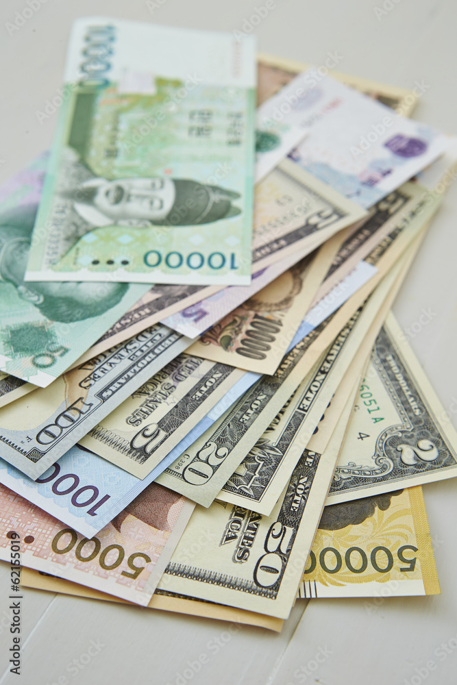 Assorted paper currency Assorted paper currency