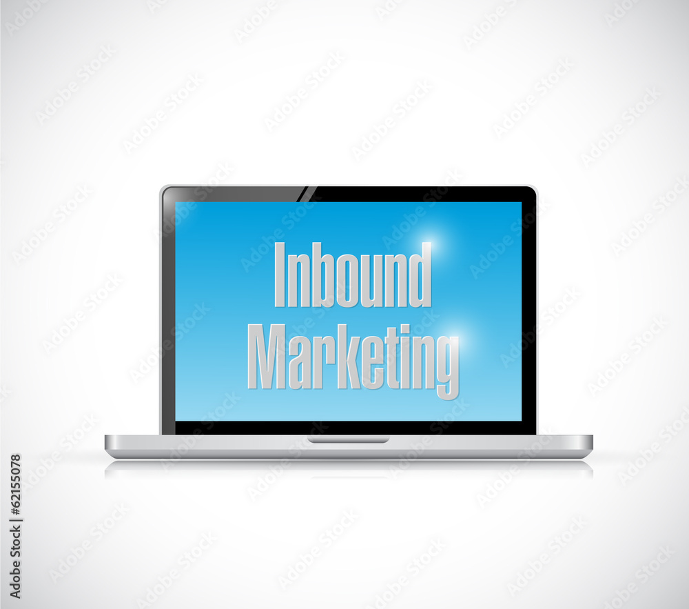 inbound marketing laptop illustration design inbound marketing laptop illustration design