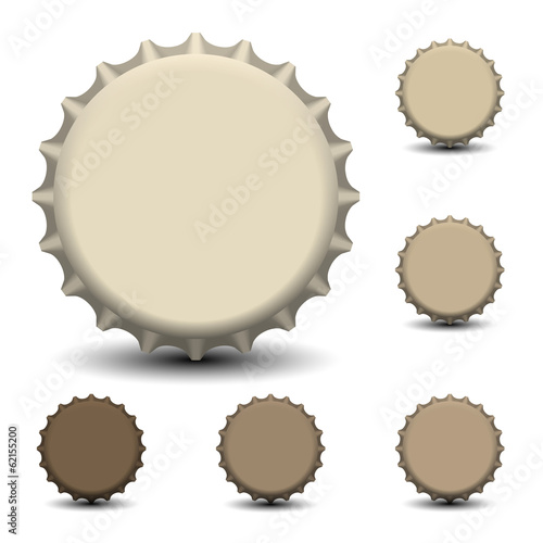bottle caps vector isolate on white background