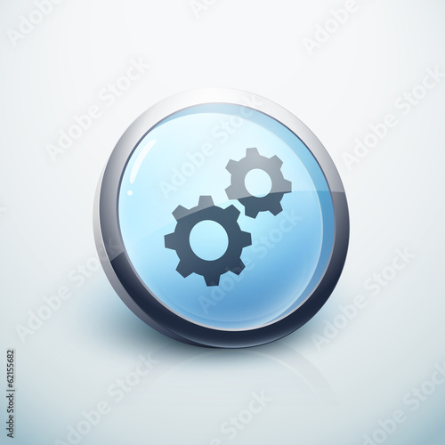 icône bouton internet engrenage
