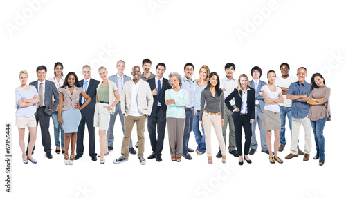 Group of World Multiethnic Business People on White Background