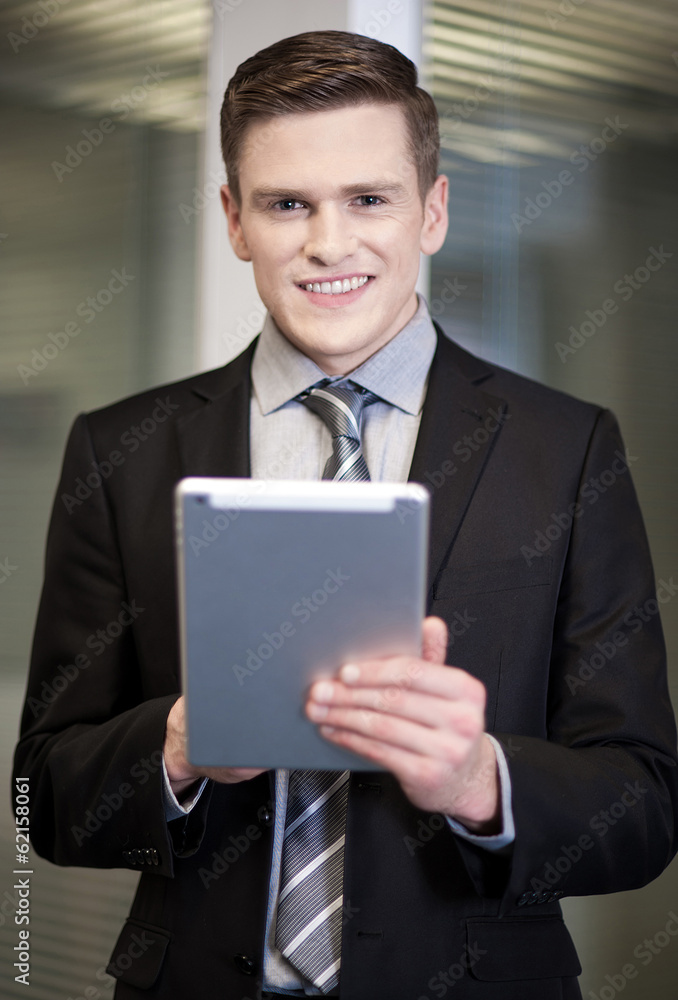 Businessman using tablet pc Businessman using tablet pc