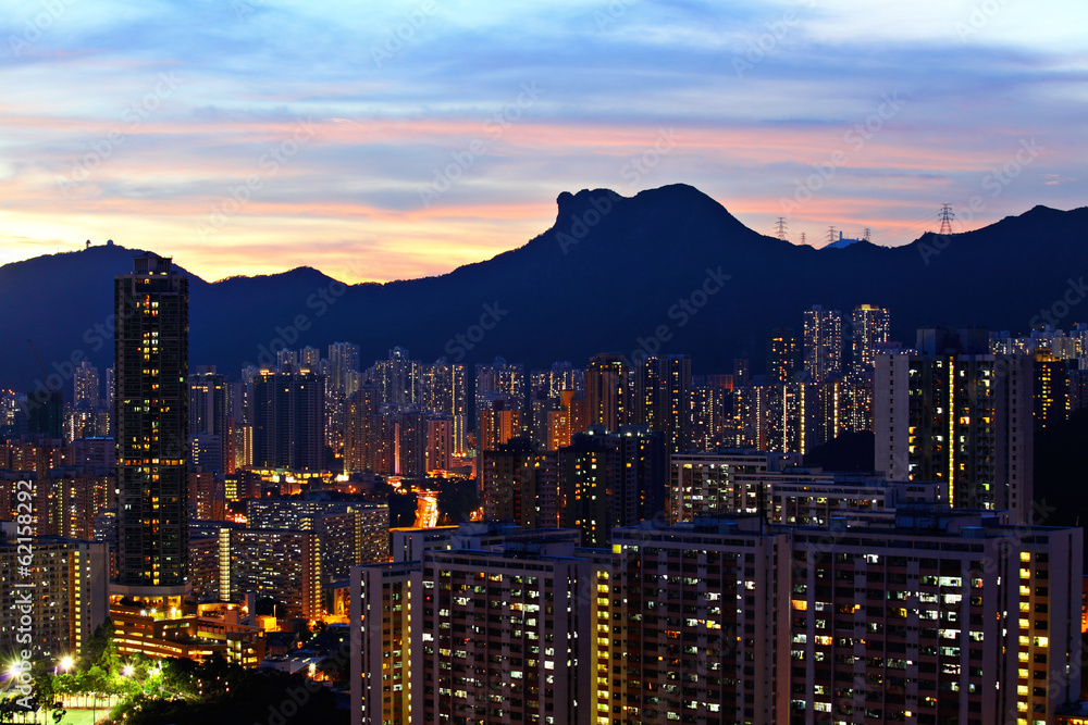 Obraz premium Kowloon side in Hong Kong