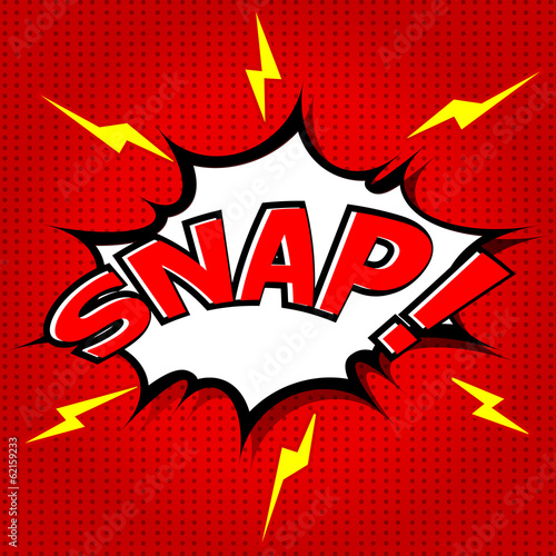 Snap! Comic Speech Bubble, Cartoon.