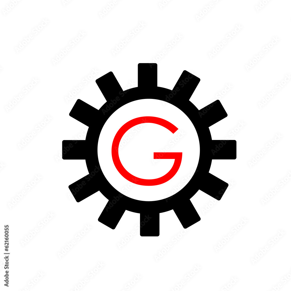 Alphabet G in a gear- Business logo