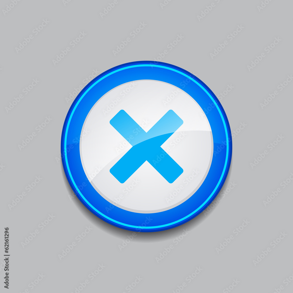 Cross Circular Blue Vector Web Button Icon Cross Circular Blue Vector Web Button Icon