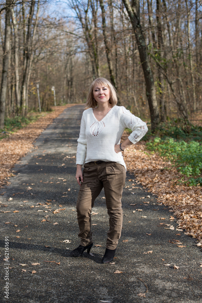 Young beautiful girl on a walk in the country Young beautiful girl on a walk in the country