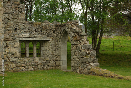 Old ruins of the church in Scotland