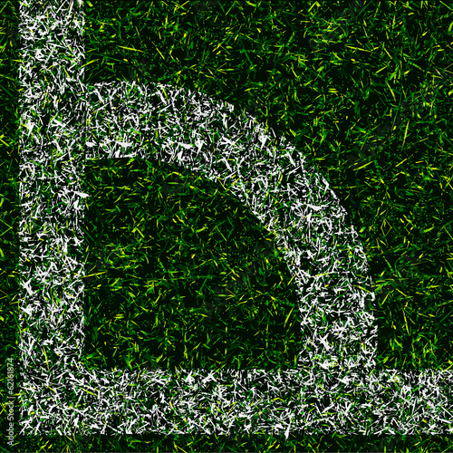 corner kick grass background