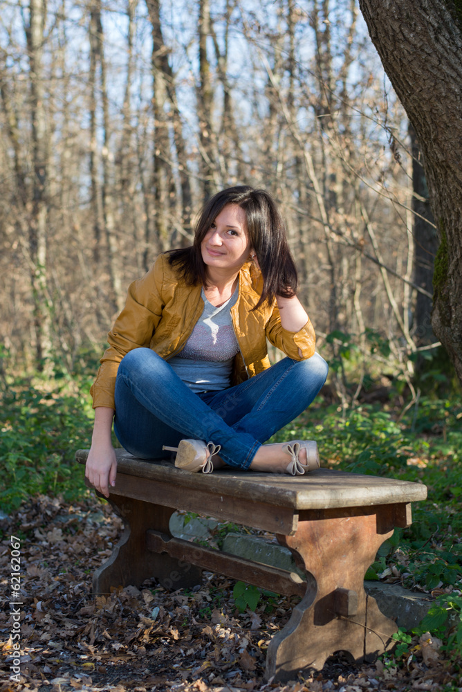 Young beautiful girl on a walk in the country Young beautiful girl on a walk in the country