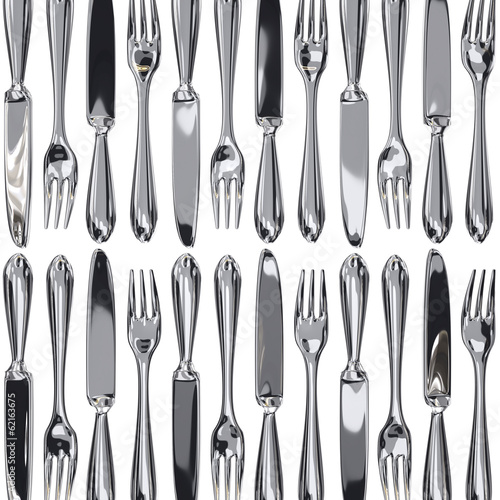 Top View Of Knives And Forks