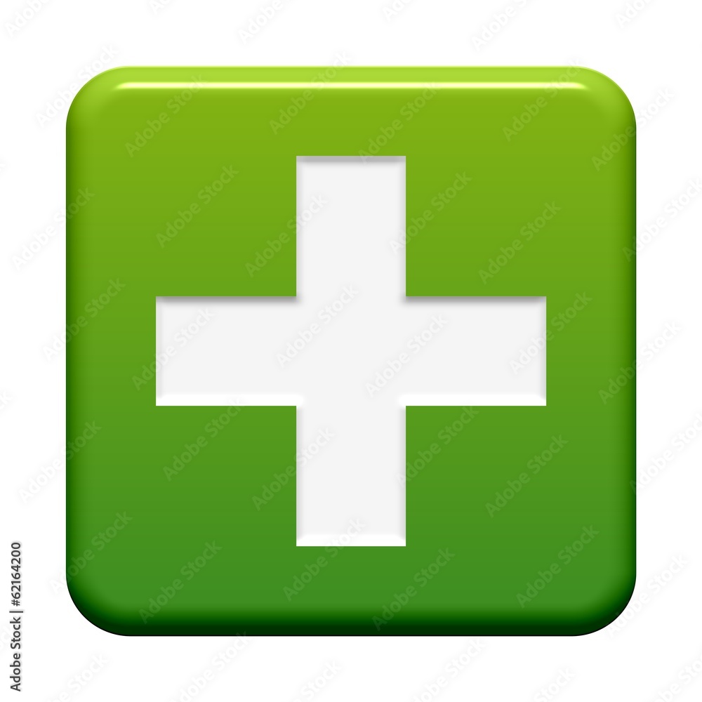 Grüner Button: Plus / Kreuz Grüner Button: Plus / Kreuz