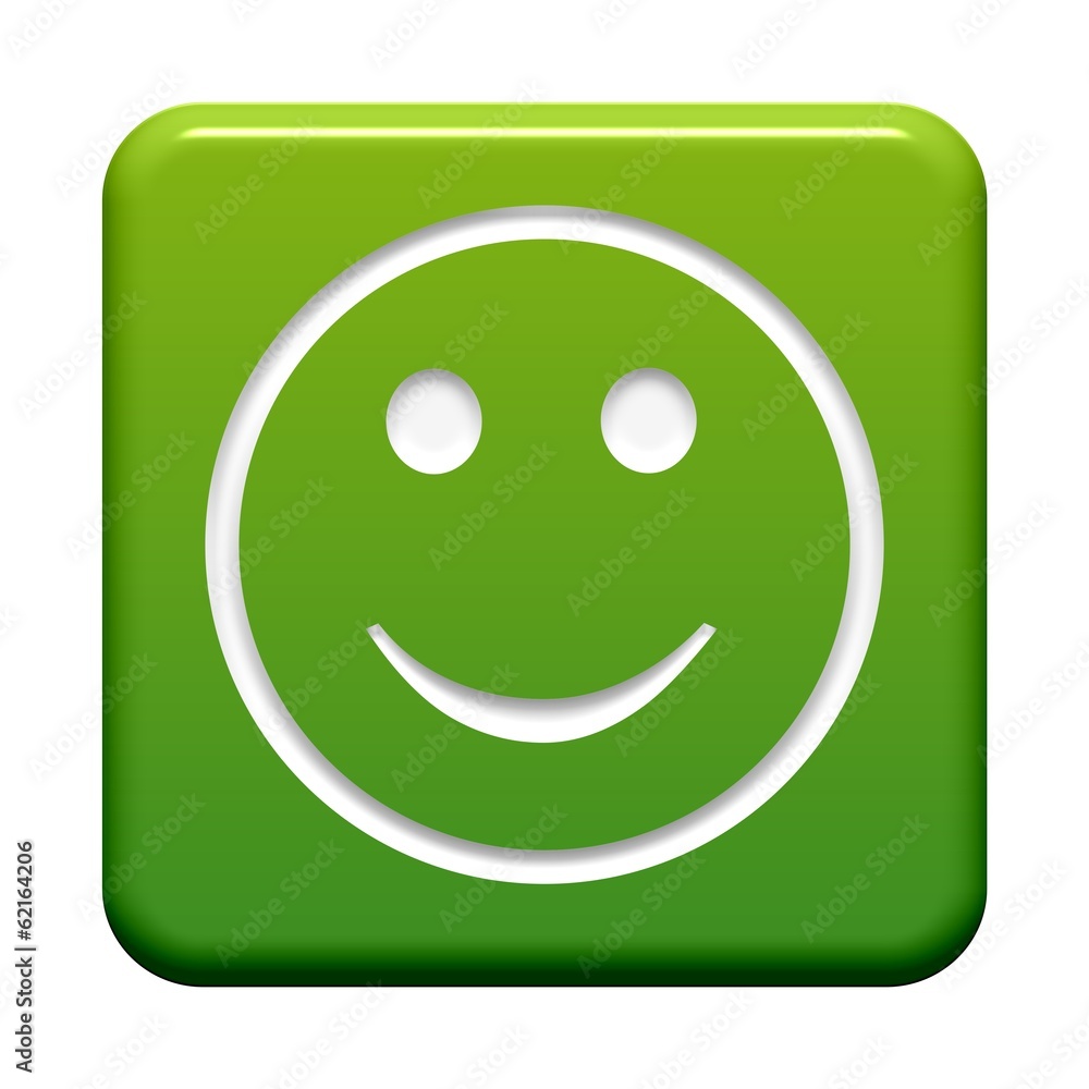 Grüner Button: Zufriedenheit Grüner Button: Zufriedenheit