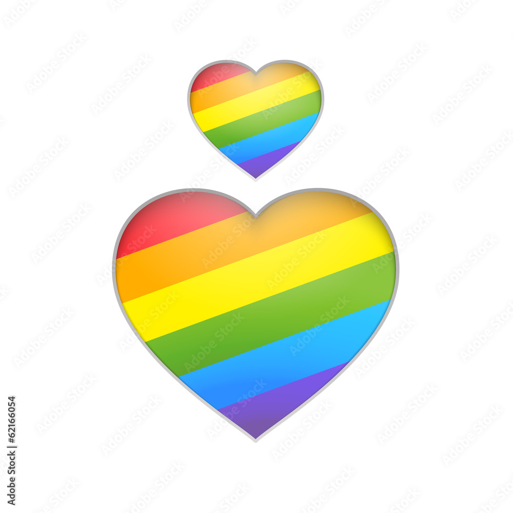 Rainbow heart. Rainbow heart.