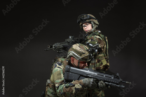 NATO soldier in full gear.