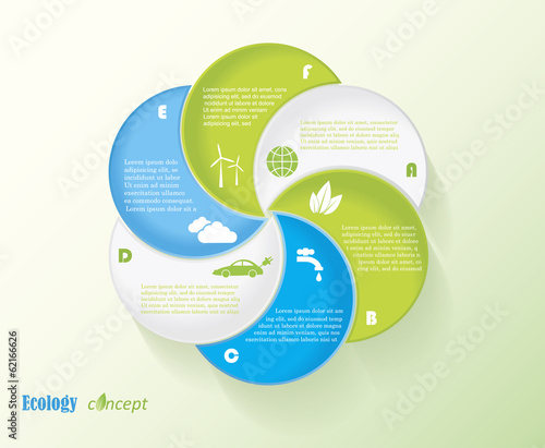 Modern vector ecology infographic template design for your prese
