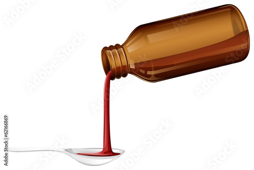 A light brown medical bottle