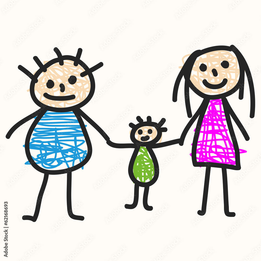 Kinderzeichnung Stock Vector | Adobe Stock